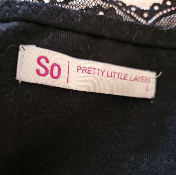 SO Pretty Little Layers Black Bralette - Large - Picture 4 of 6